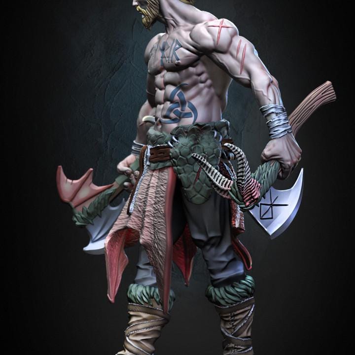 Ulfr the Norseman Berserker Miniature – Dragun Studios