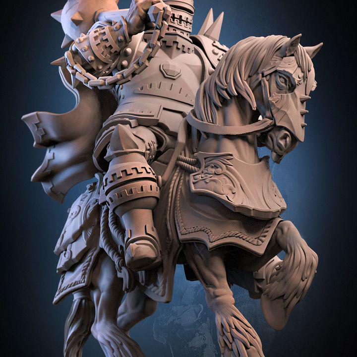 General Garibaldi – Mounted Knight – 65mm Scale – Fantasy Miniature – DnD Pathfinder Boss – Cavalry Warrior