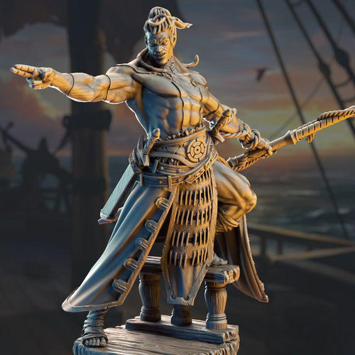 Arakun of the Wastes goliath pirate miniature, by GLC3DPrints