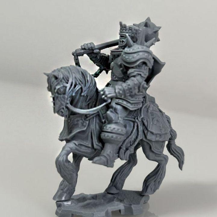 General Garibaldi – Mounted Knight – 65mm Scale – Fantasy Miniature – DnD Pathfinder Boss – Cavalry Warrior