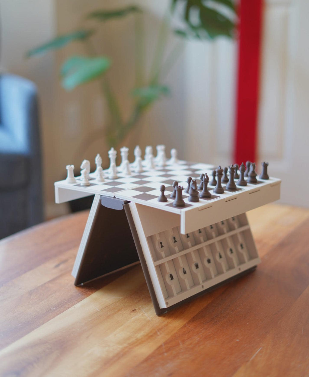 Magnetic Folding Chess Set | Portable Book Style Chess Board | Travel Strategy Game Bookshelf Decor | Chess Lover Gift | Modern Board Game