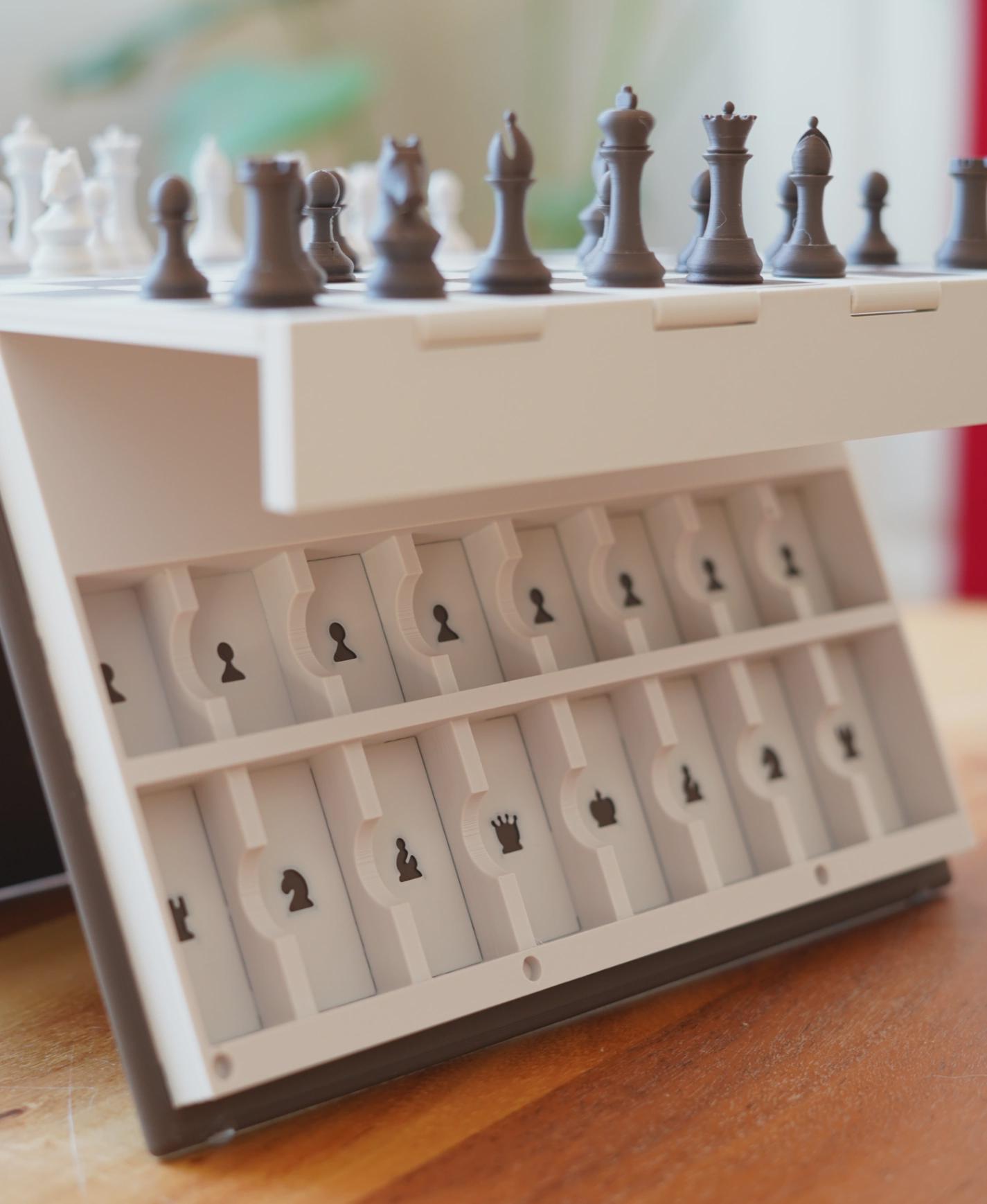 Magnetic Folding Chess Set | Portable Book Style Chess Board | Travel Strategy Game Bookshelf Decor | Chess Lover Gift | Modern Board Game