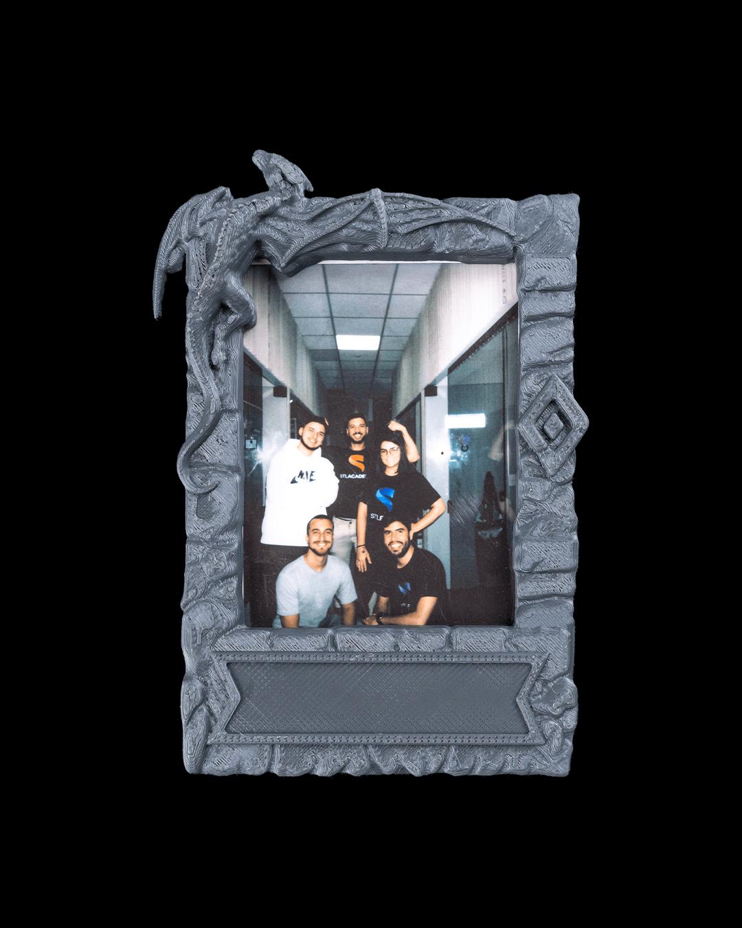 Dragon magnetic photo frame, fantasy stone style, photo 2