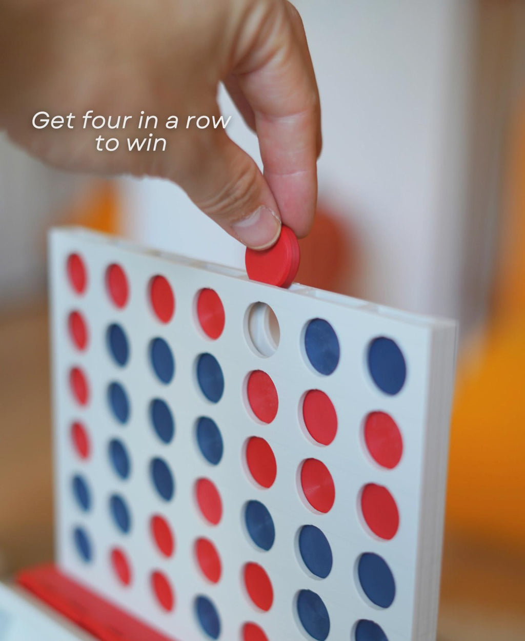 PlayBook’d Four in a Row – Folding Board Game, Shelf Decor