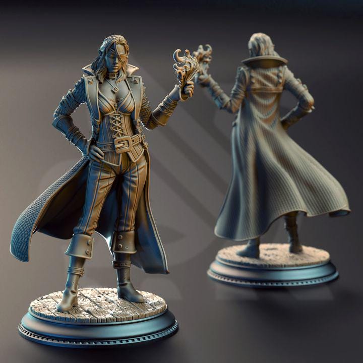 Charlotte-Anne elf pirate gambler rogue miniature, photo 2
