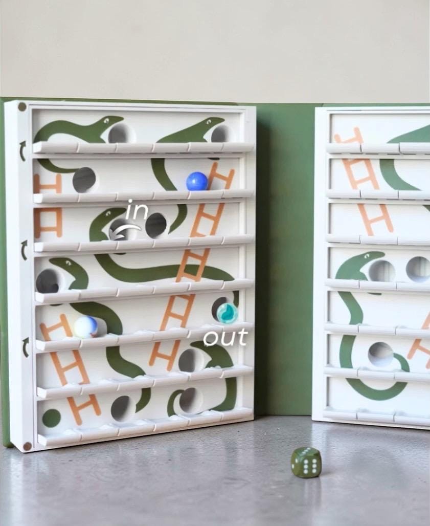 Snakes and Ladders Book Game: Foldable Travel Board, Magnetic Storage, Family Fun