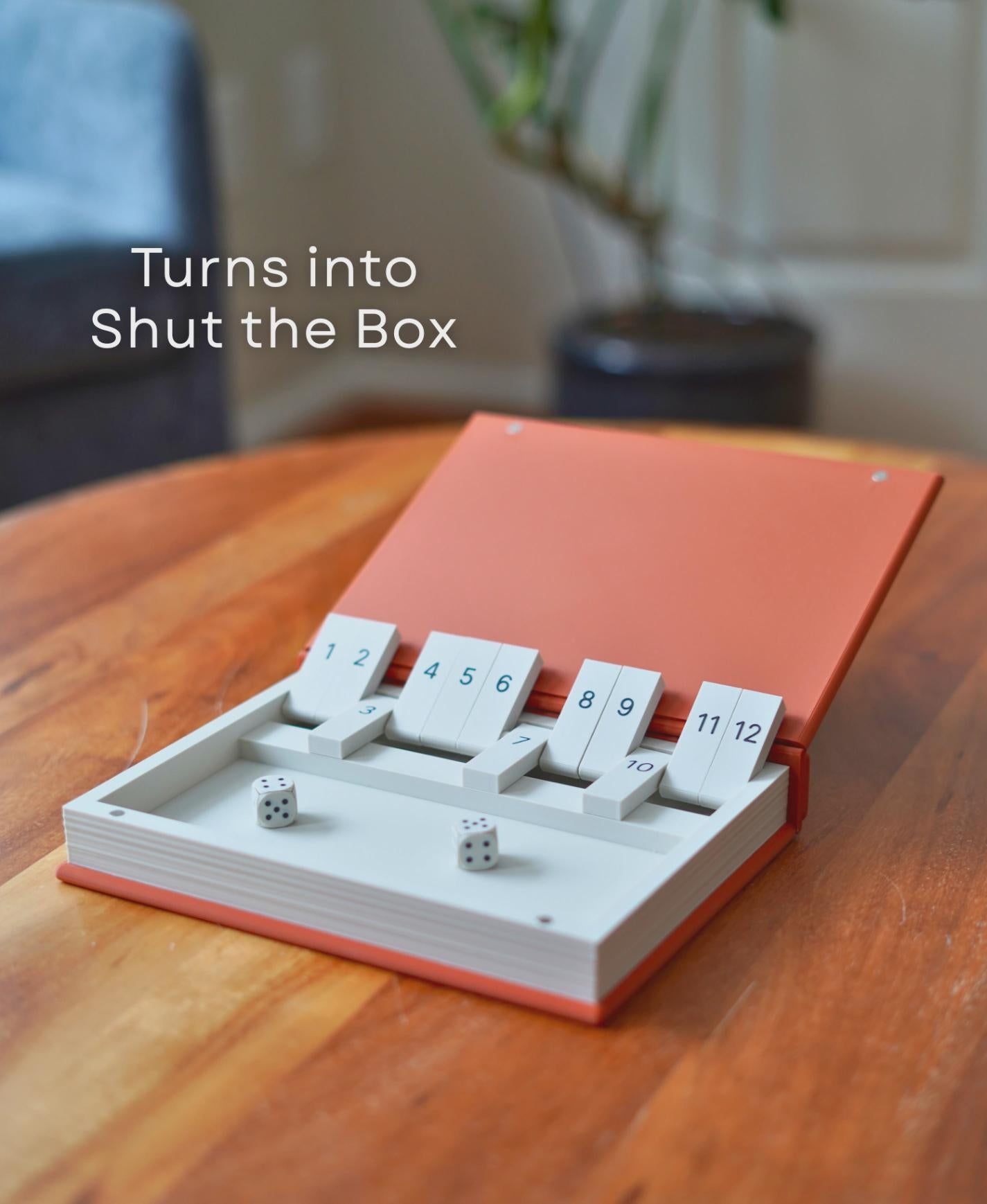 PlayBook'd Shut the Box Dice Game – Book Style Travel Board Game