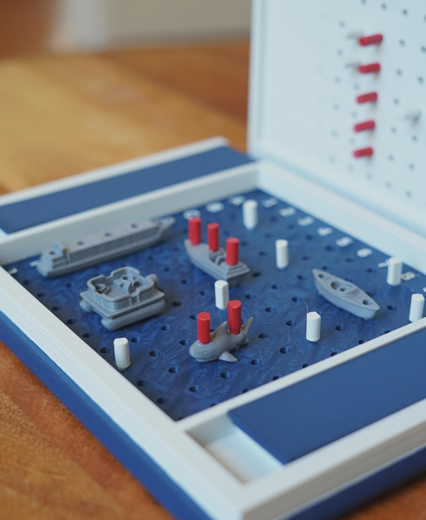 Sea Battle Strategy Game, Folding Bookshelf Decor for Travel, Compact Portable Board Game for Adults and Kids, Unique Book Lover Gift