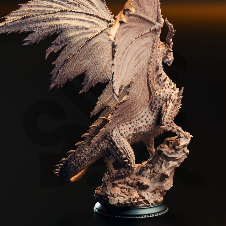 Sovram the Betrayed – Ancient Black Dragon Miniature