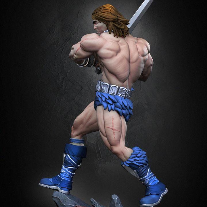 Sword Battler Fantasy Barbarian Miniature – Dragun Studios