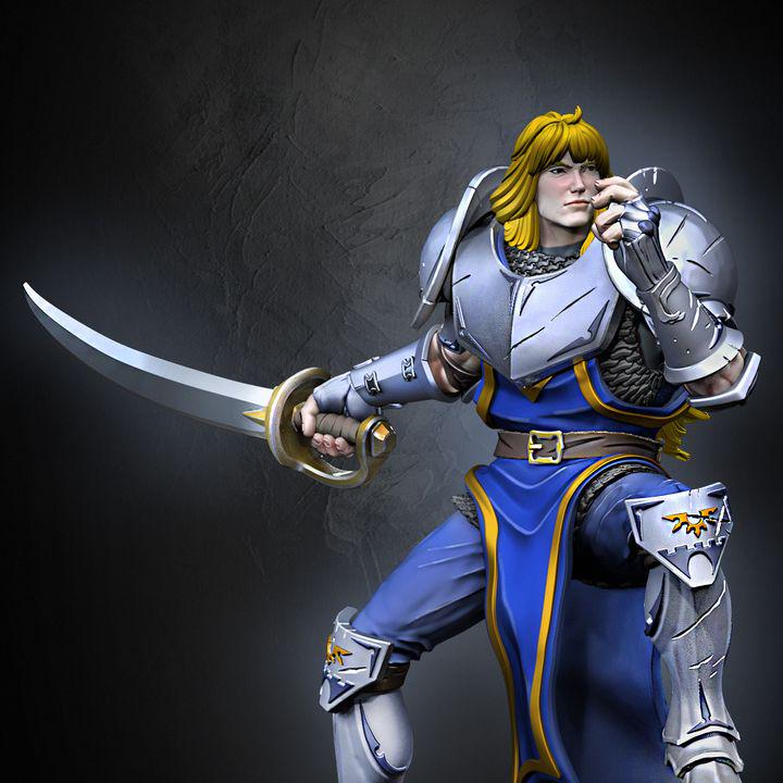 Lancelot V2 Knight Miniature – D&D Tabletop RPG