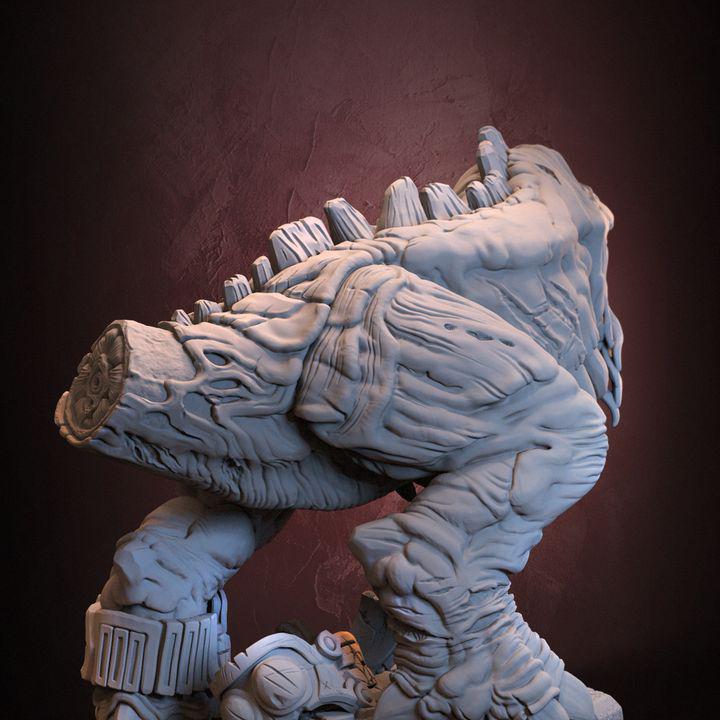 Gergoth Monstrous Beast Miniature | Tabletop RPG Fantasy Monster Figure for D&D and Pathfinder | High Detail 3D Printed Gaming Model