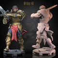 King Arthur v2 knight miniature, 32mm and 75mm, by GLC3DPrints