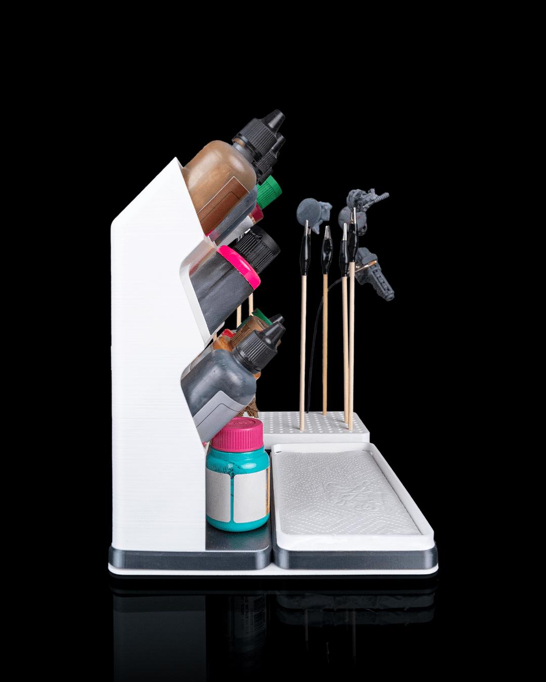 Miniature painting station with paint rack and brush organiser, photo 2
