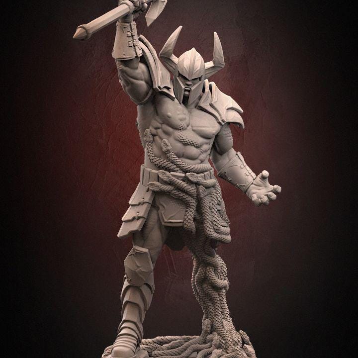 Cobra Inferno Snake-Wrapped Warrior Miniature