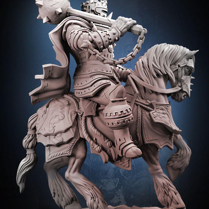 General Garibaldi – Mounted Knight – 65mm Scale – Fantasy Miniature – DnD Pathfinder Boss – Cavalry Warrior