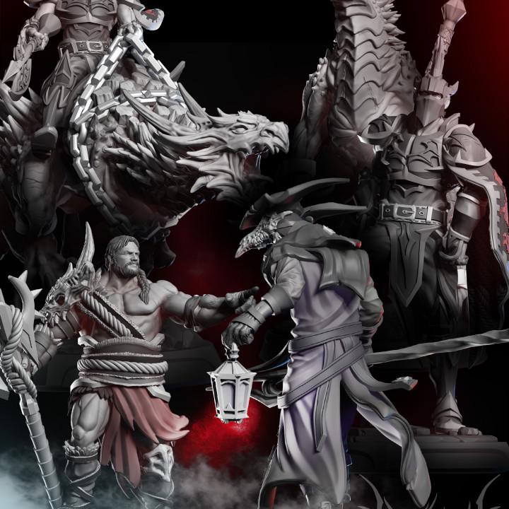 Drake Rider Pack, epic bosses and heroes miniature set, by GLC3DPrints