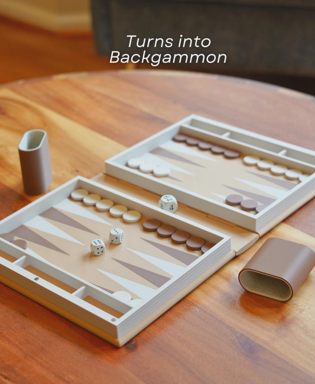 PlayBook'd Backgammon – Hidden Book Board Game, Shelf Decor