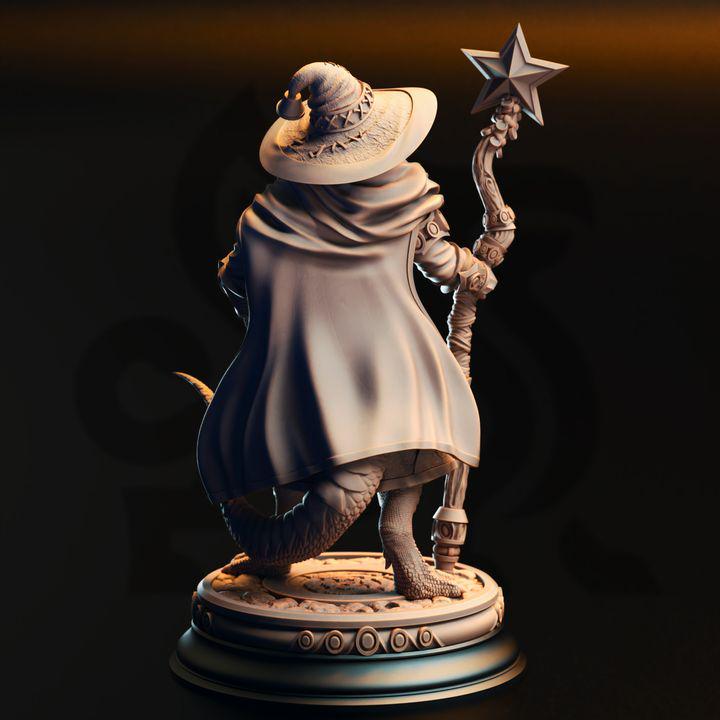 Ozmandi Starborn – Silver Dragonborn Sorcerer Miniature