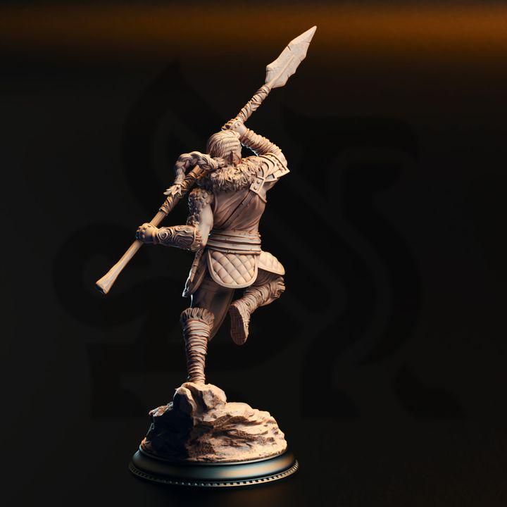Ilvias the Reaper – Silver Dragonborn Warlock Miniature