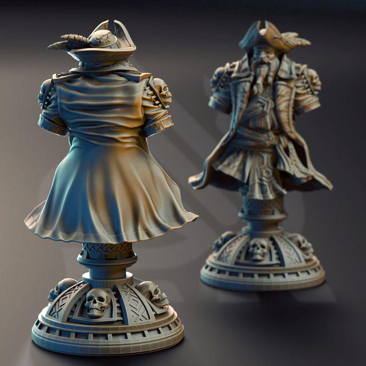 Dwarf Pirate Captain Bust: 120mm Fantasy Display Model