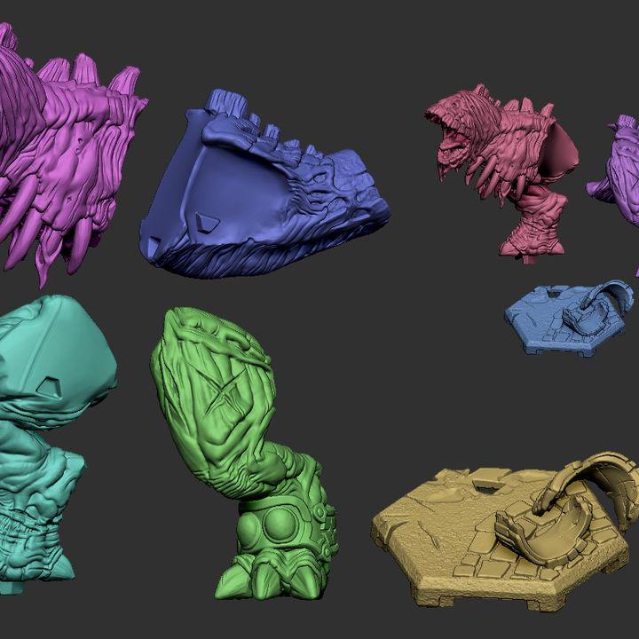 Gergoth Monstrous Beast Miniature | Tabletop RPG Fantasy Monster Figure for D&D and Pathfinder | High Detail 3D Printed Gaming Model