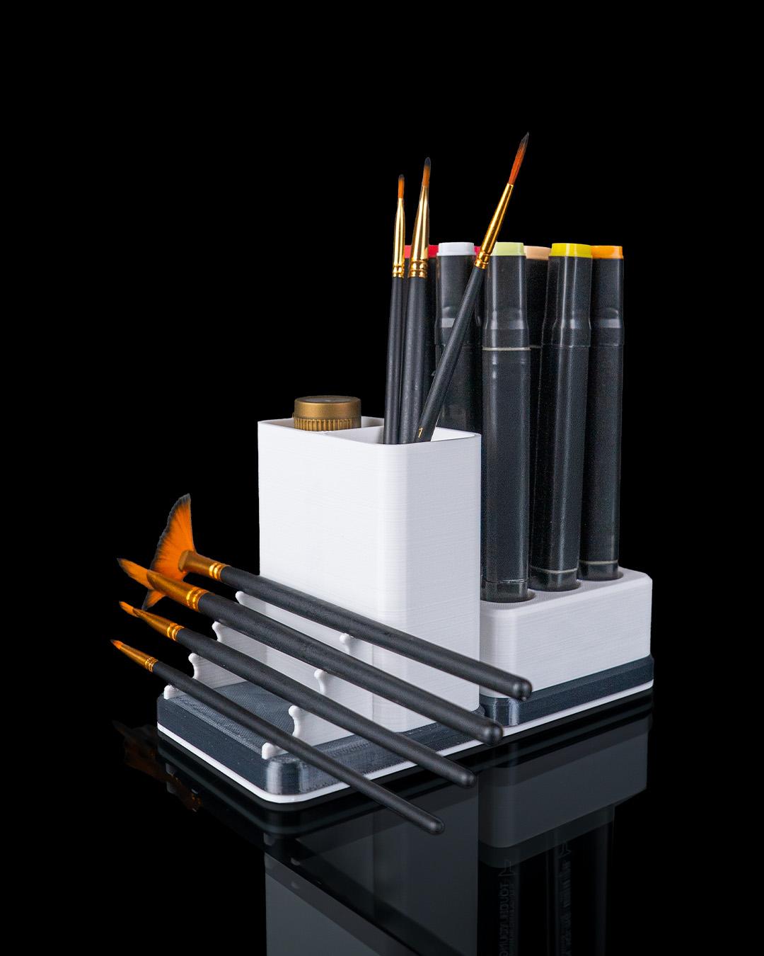 Painter's desk organiser, brush and marker holder, photo 2