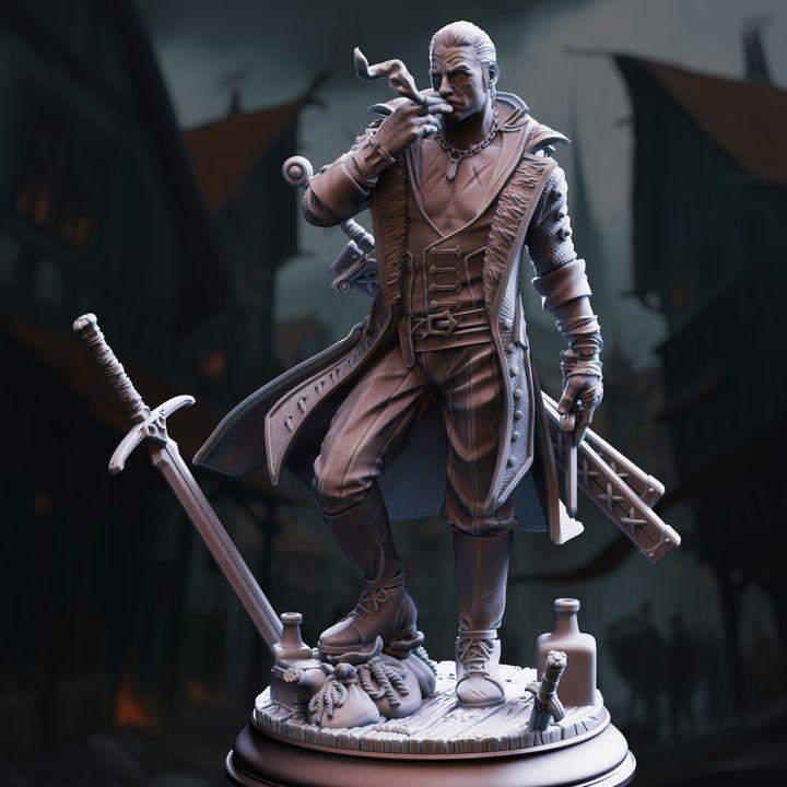 Vincent Nightingale hex hunter mob boss miniature, by GLC3DPrints