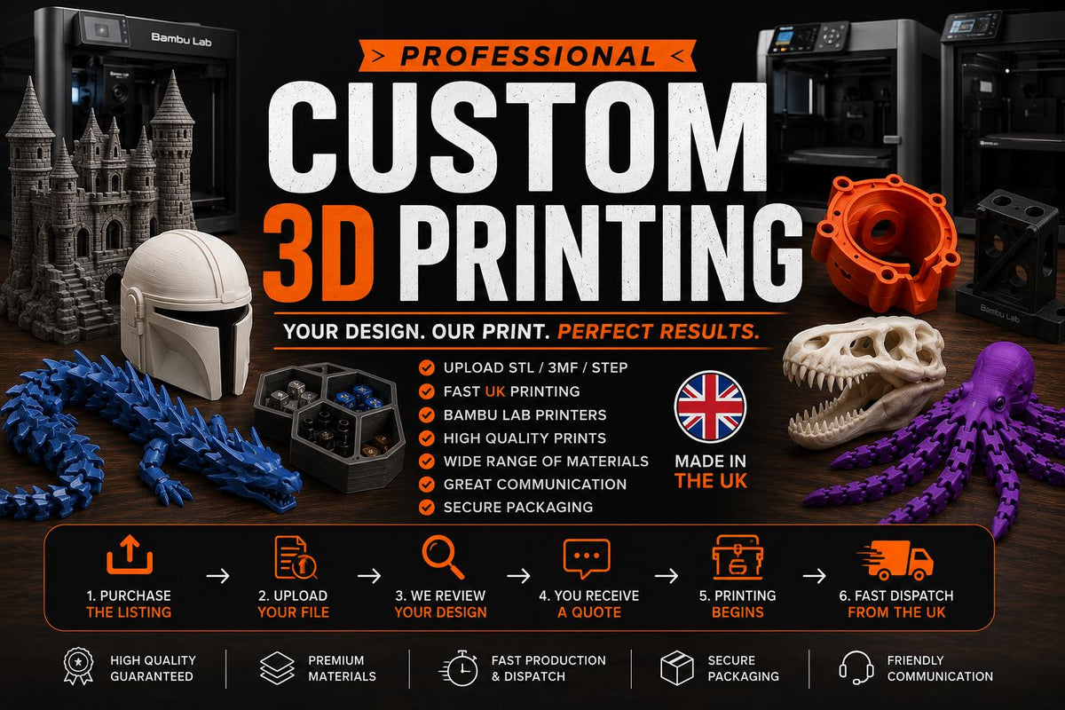 Custom 3D printing service in the UK, sample print, by GLC3DPrints