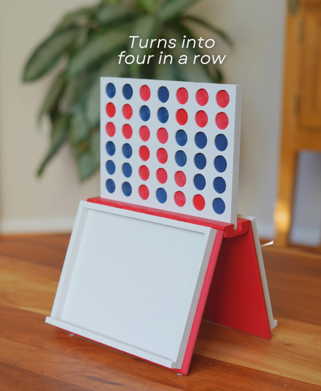 PlayBook’d Four in a Row – Folding Board Game, Shelf Decor