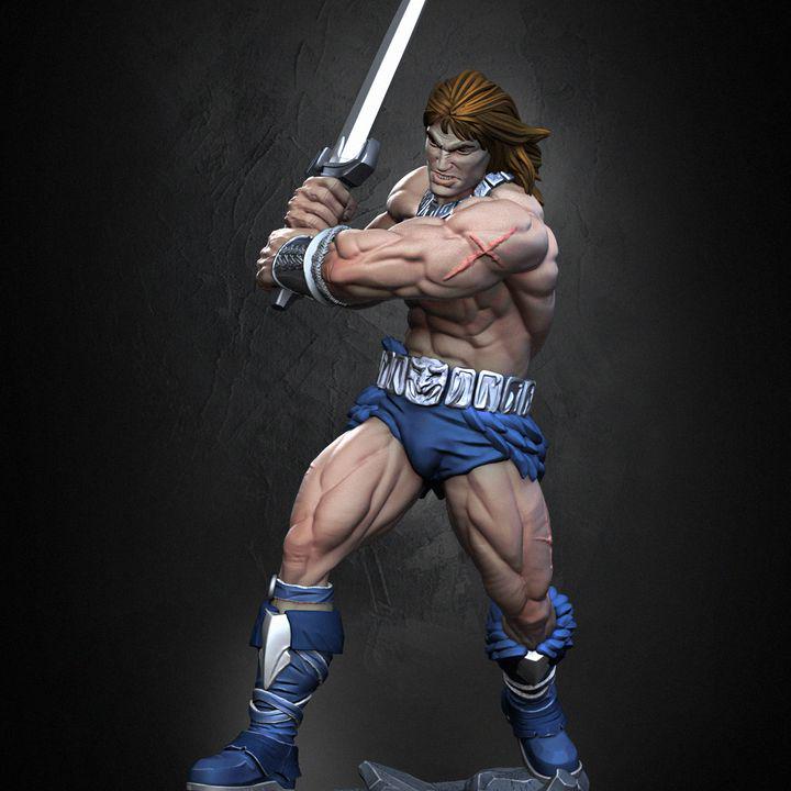 Sword Battler fantasy barbarian miniature, photo 2