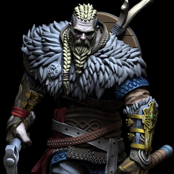 Eigor Viking Berserker Miniature – D&D Tabletop Figure