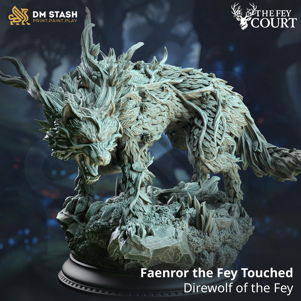 Fey Direwolf miniature for D&D tabletop RPG, photo 2