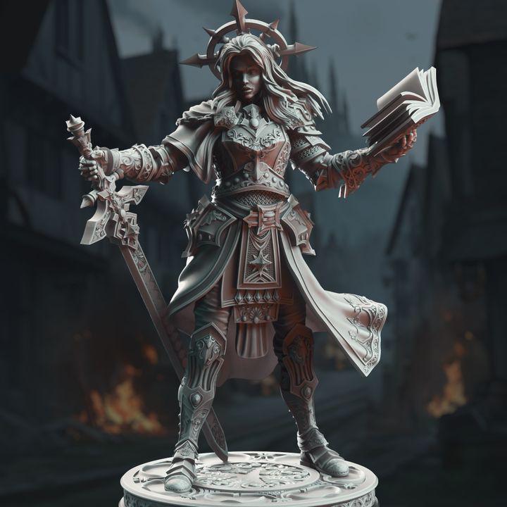 Johanna Saffron paladin of vengeance miniature, by GLC3DPrints
