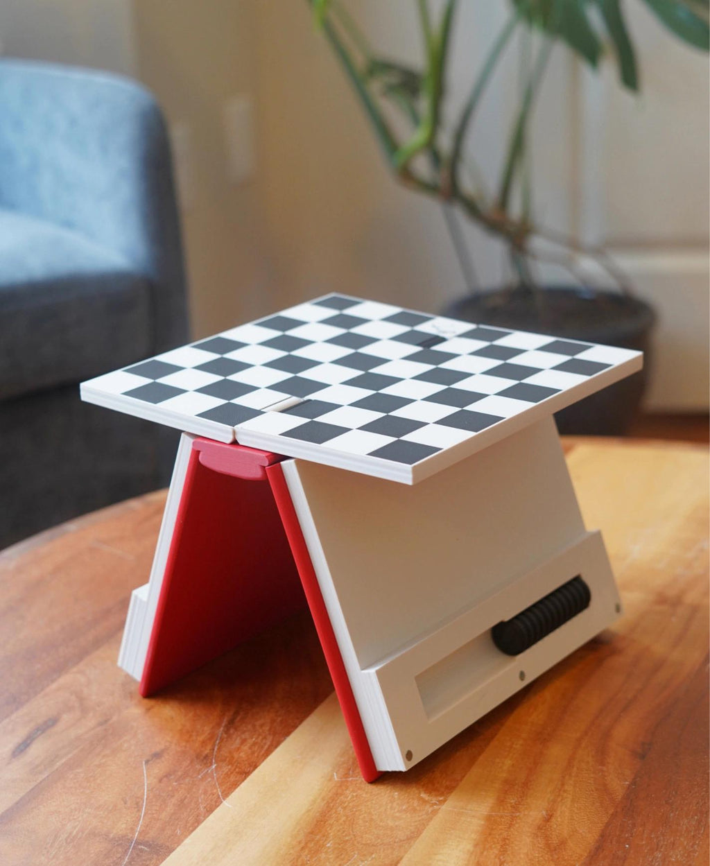 Magnetic Travel Checkers Set: Book Style Board Game, Compact Strategy PlayBook'd