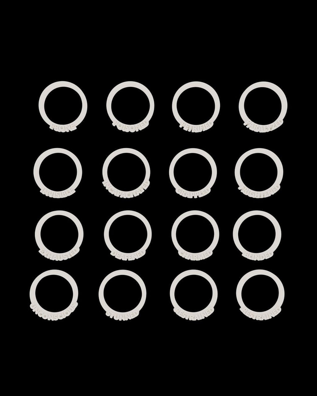 RPG Condition Rings for DND 5e Miniatures, Status Effect Markers for Tabletop Gaming, 3D Printed Dungeon Master Combat Trackers