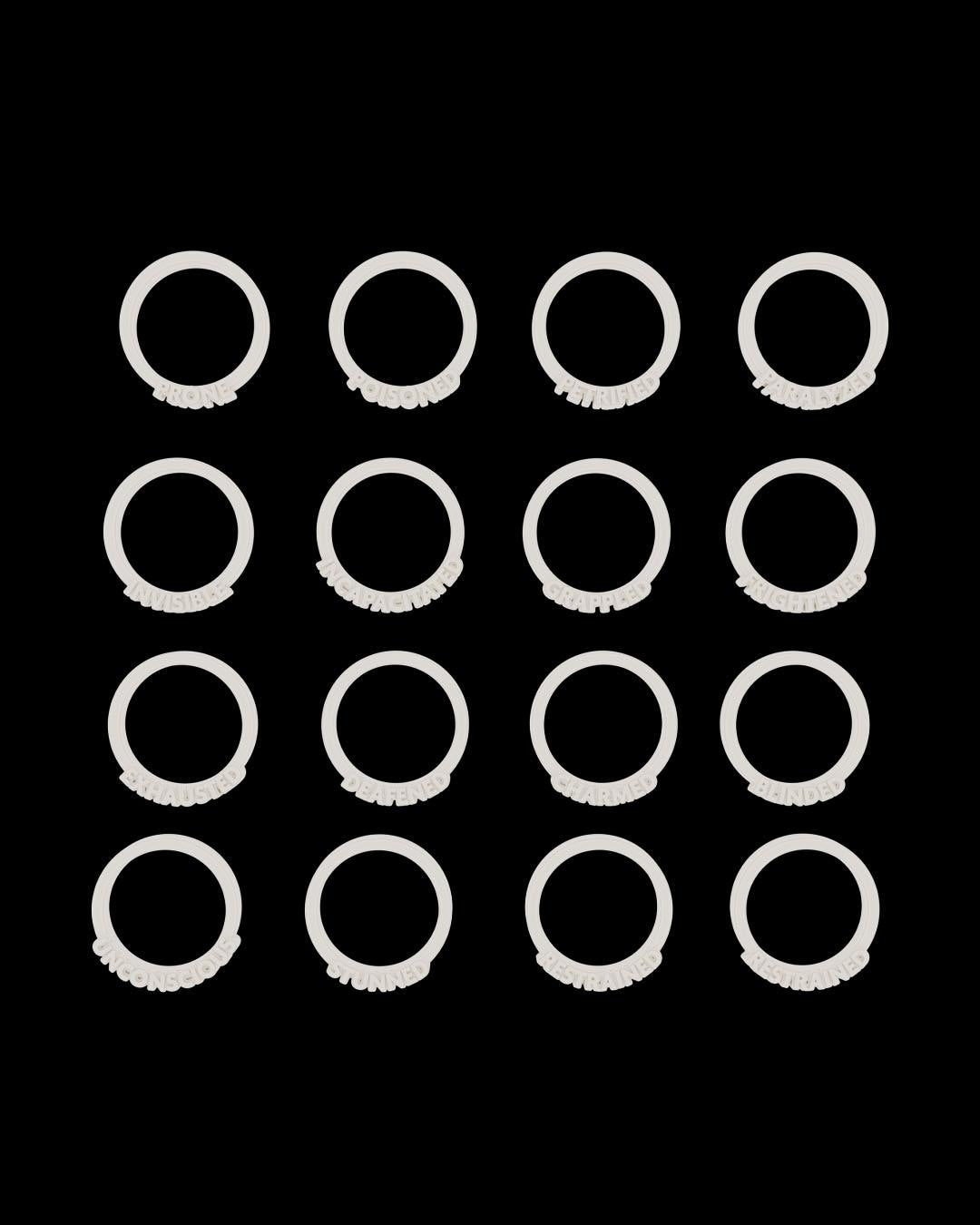 RPG Condition Rings for DND 5e Miniatures, Status Effect Markers for Tabletop Gaming, 3D Printed Dungeon Master Combat Trackers