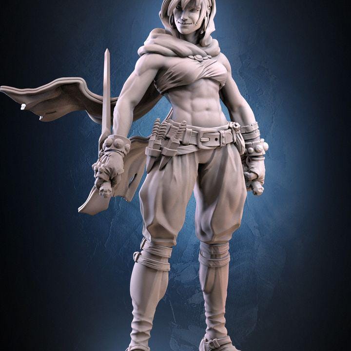 Moriah the Thief - 32mm - 75mm Scale - Fantasy Miniature - Tabletop RPGs - D&D - Pathfinder