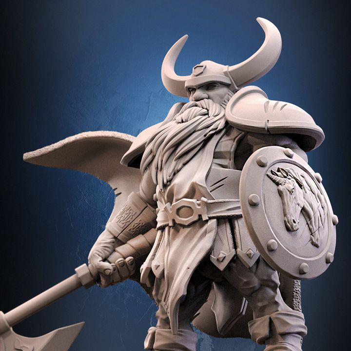 Dims the Dwarf viking warrior miniature, by GLC3DPrints