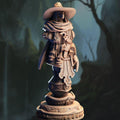 Silver dragonborn sorcerer bust, 120mm fantasy collector's model, by GLC3DPrints
