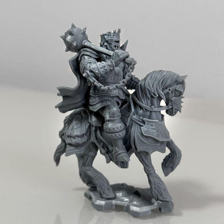 General Garibaldi – Mounted Knight – 65mm Scale – Fantasy Miniature – DnD Pathfinder Boss – Cavalry Warrior