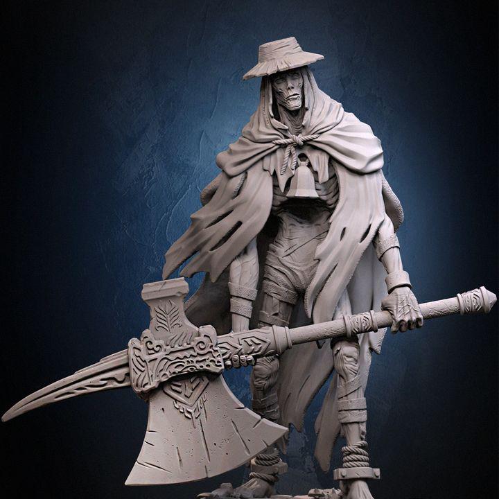 Giant Keeper Undead Miniature: Axe-Wielding Sentinel, Dragun Studios (53mm/102mm)
