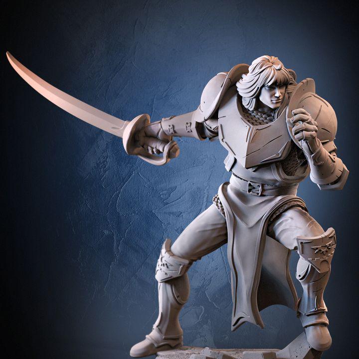 Lancelot V2 Knight Miniature – D&D Tabletop RPG