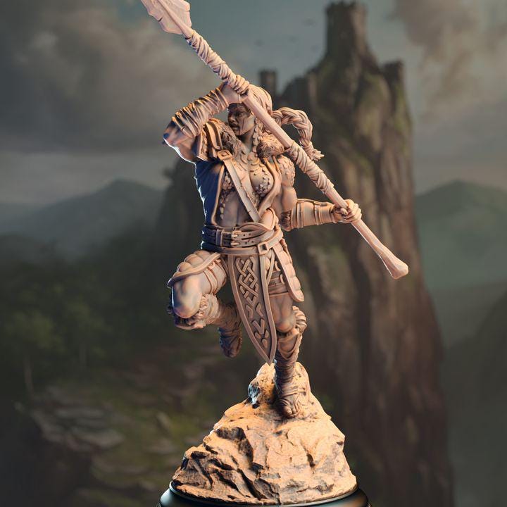 Ilvias the Reaper silver dragonborn warlock miniature, by GLC3DPrints