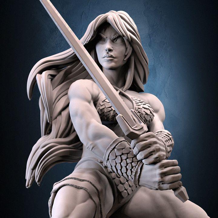 Tyris Flare female warrior miniature, photo 2