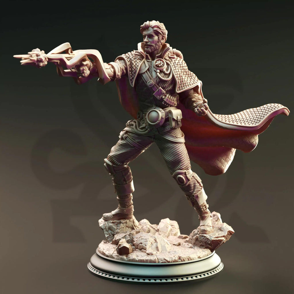 Darian Jaegar artificer gunslinger miniature, by GLC3DPrints