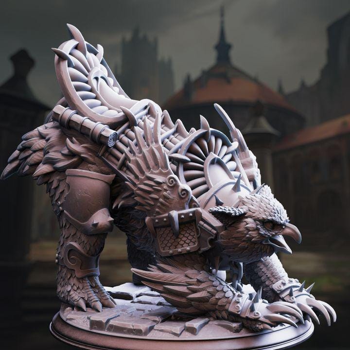 War Owlbear Miniature – Old Betty, Armored Mount, D&D Pathfinder
