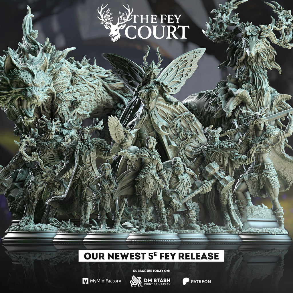 Fey Court miniatures pack, Finders Keepers 5e, 32mm, by GLC3DPrints