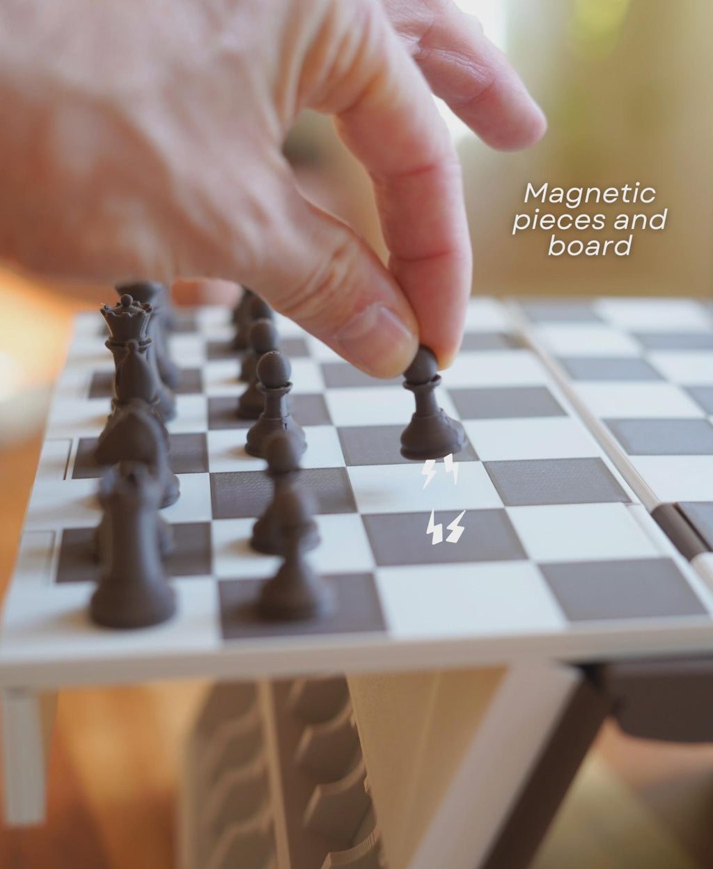 Magnetic Folding Chess Set | Portable Book Style Chess Board | Travel Strategy Game Bookshelf Decor | Chess Lover Gift | Modern Board Game