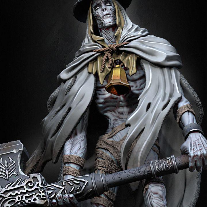Giant Keeper Undead Miniature: Axe-Wielding Sentinel, Dragun Studios (53mm/102mm)